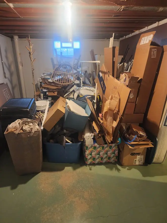 Roll-off dumpster container at job site for Concrete Dumpster Rental in Cherry Hill